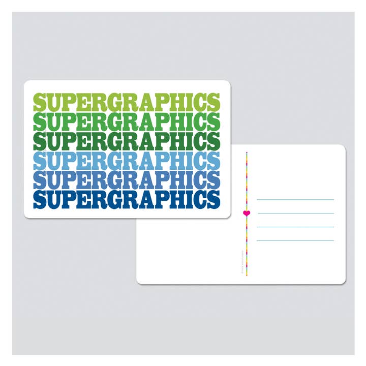 Rock Scissor Paper - Wholesale Postcard - Personalized City Postcard - Supergraphics repeat name drop2