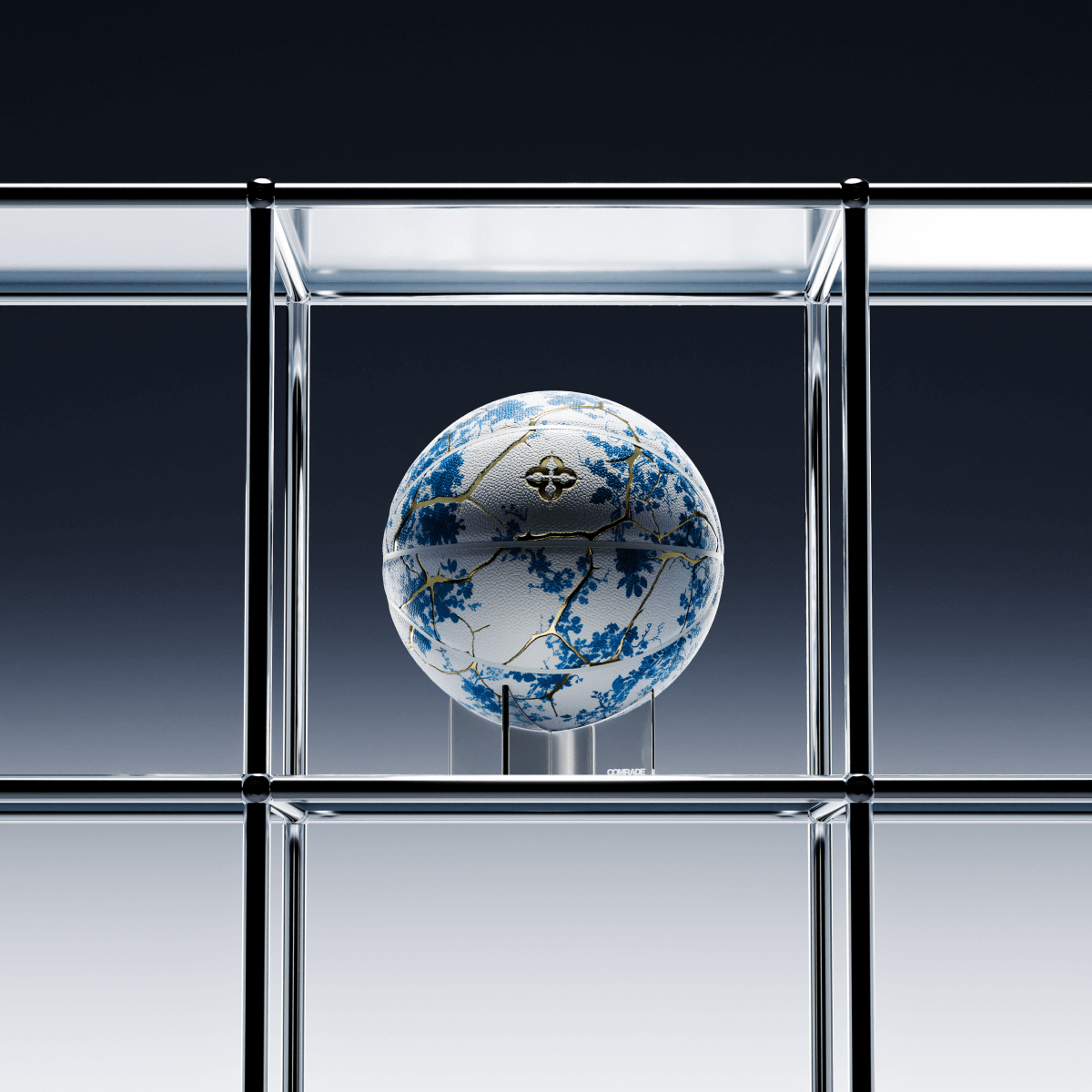 Comrade Berlin - Vendita all'ingrosso Decorazioni da tavolo - Palla Kintsugi con decorazione ceramica asiatica e dettagli blu4