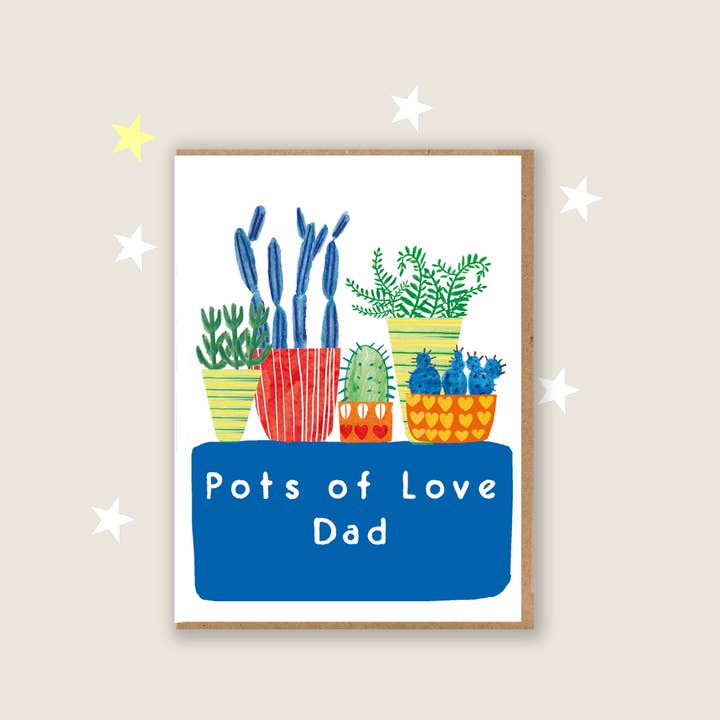 Lou Mills – Cartão do Dia dos Pais por atacado – Cartão do Pai - Potes de Amor