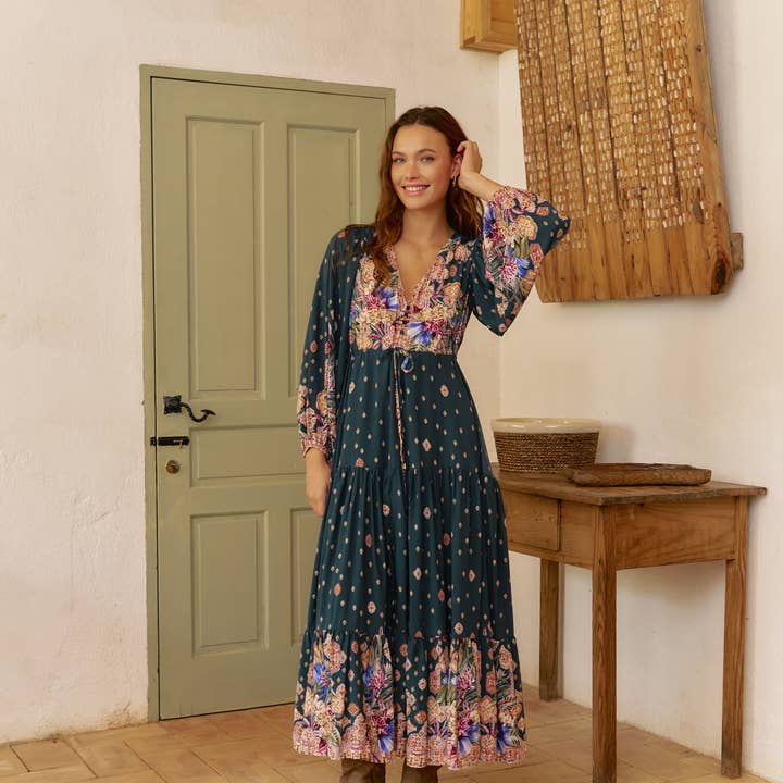 Estella Print Teresa Maxi Dress for wholesale by Jaase