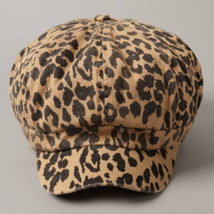 Fashion City - Wholesale Baseball Cap - Women's - Leopard Print Cotton Baker Fisherman's Hat Cap6