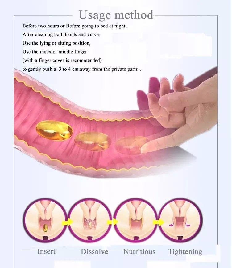 VIGOR - Wholesale Oral Supplement/Vitamin - Yoni Tightening Capsules - Vaginal Protection - Cookie Tight12