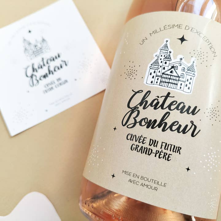 Pamela Loops - Wholesale Gift Tag Label - Etiquette vin annonce grossesse