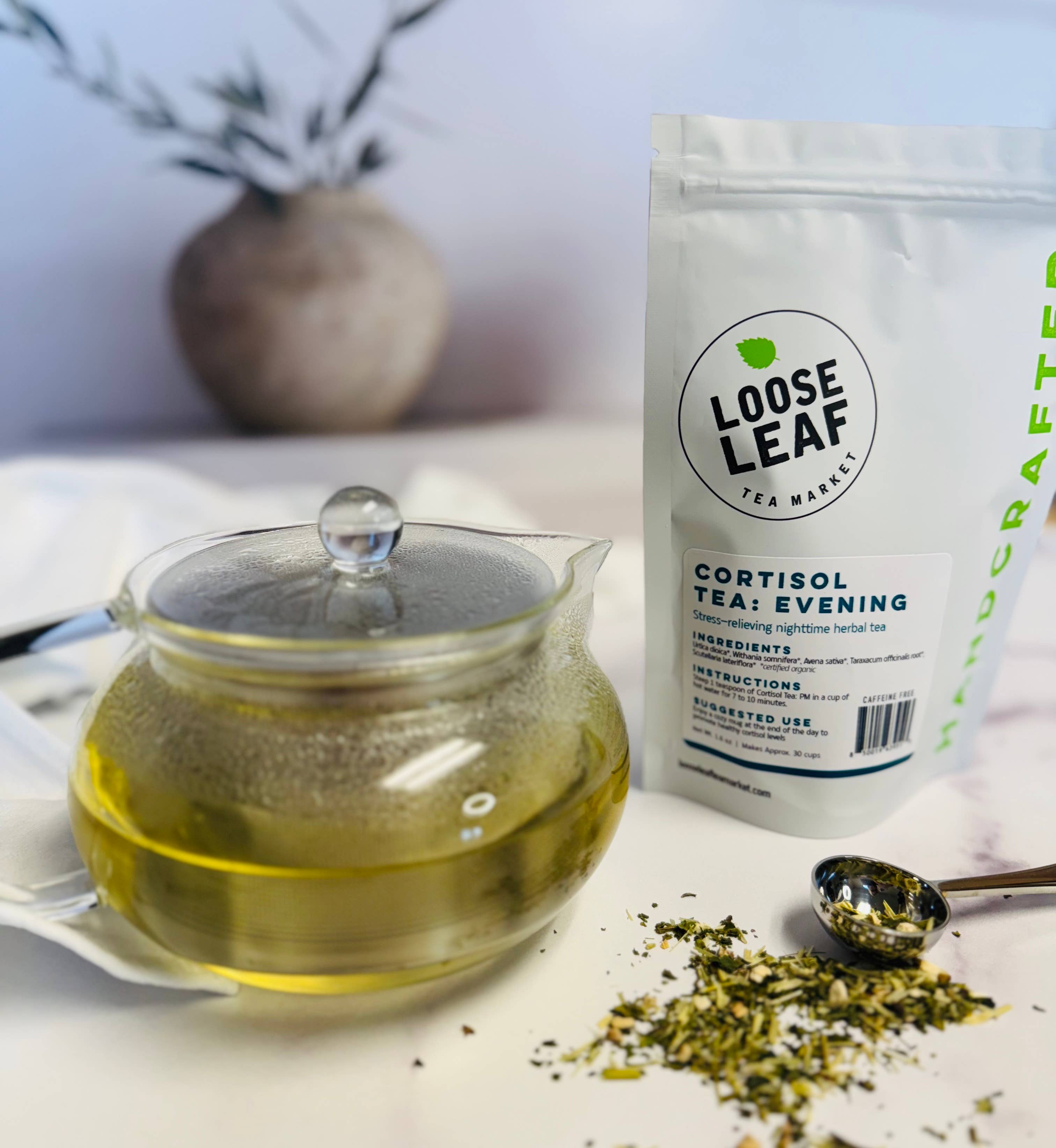 Loose Leaf Tea Market – wholesale Health/detox tea – Cortisol Tea - Evening, Herbal Tea For Stress, Relaxation