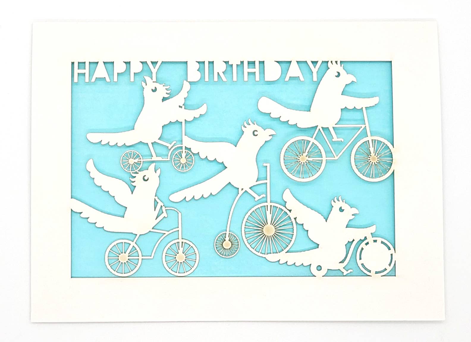 two hermanas - Wholesale Birthday Card - Happy Birthday - Parrots on Bikes Birthday Card3