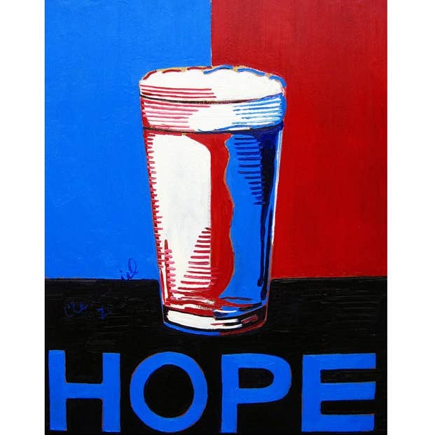 Shepard Fairey, Obama Hope Print, Art de la bière, Art politique pour la vente par Real Art Is Better