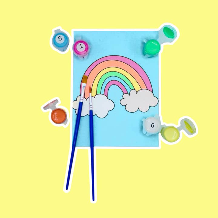 Rainbow - Mini Paint by Number Kit (5x7) for wholesale by Colorful Creators