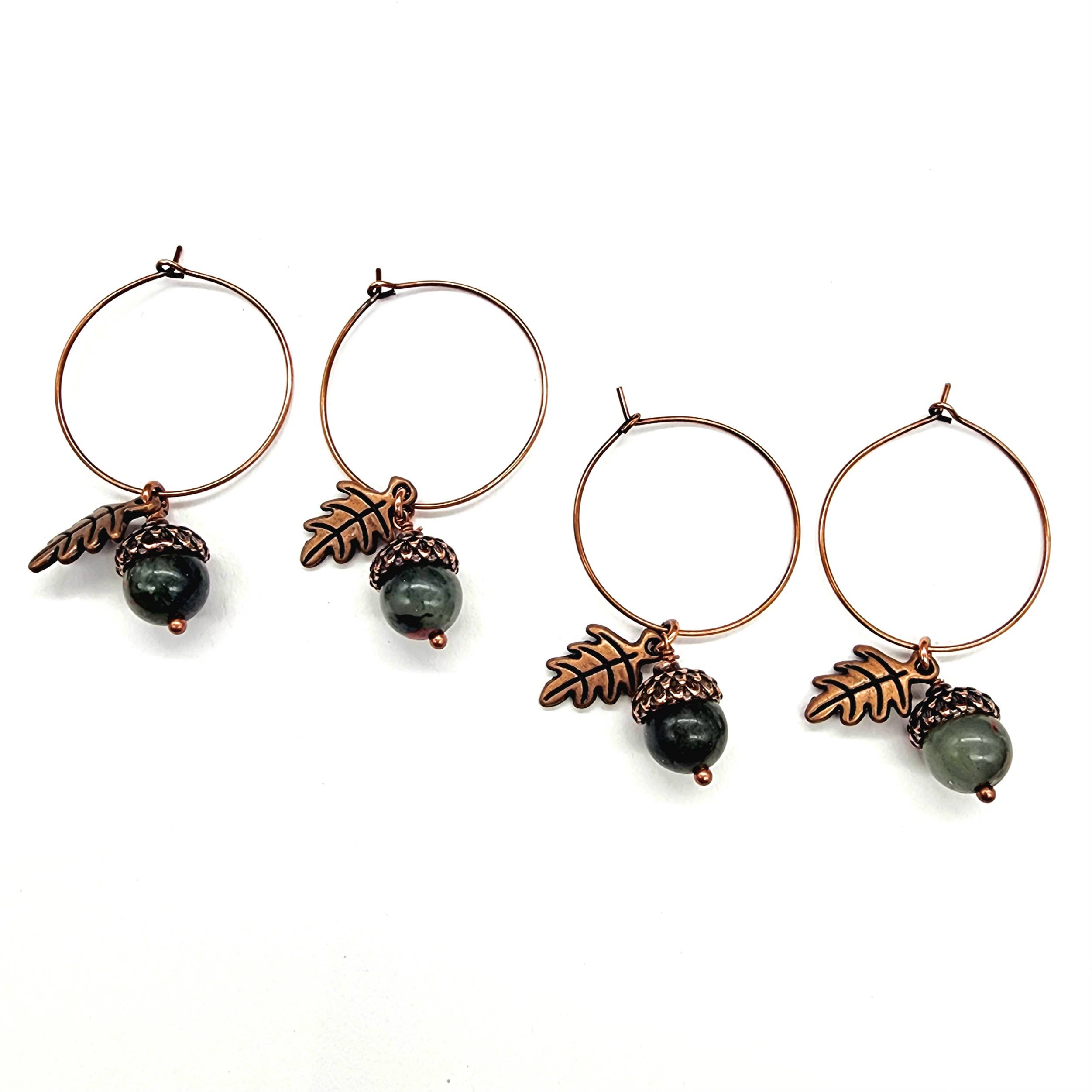 MergingMetals - Wholesale Dangle Earrings - Gemstone Acorn Earrings 24