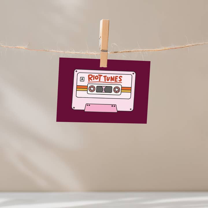 Riot Tunes Unframed Mini Art Print for wholesale by Mouthy Broad
