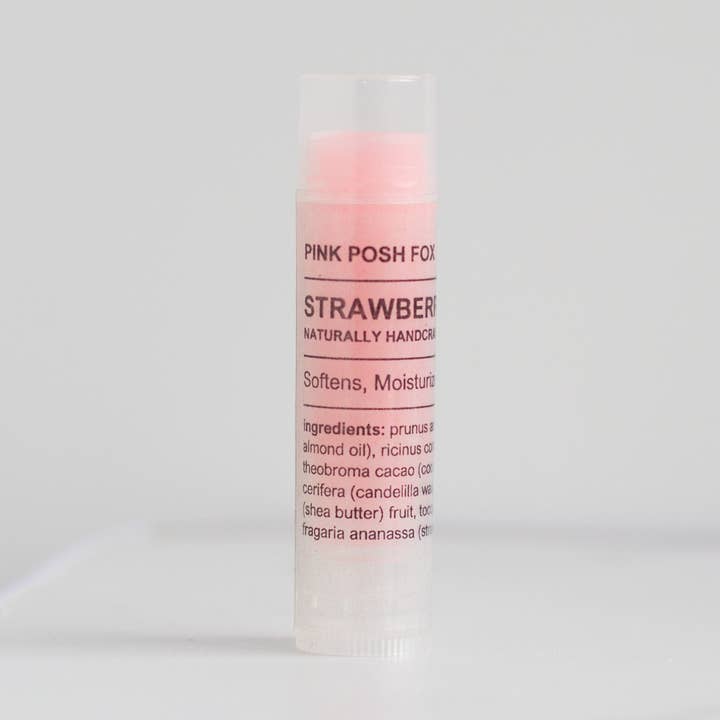 Moisturizing Strawberry Lip Butter with Vitamin E for wholesale by Pink Posh Fox