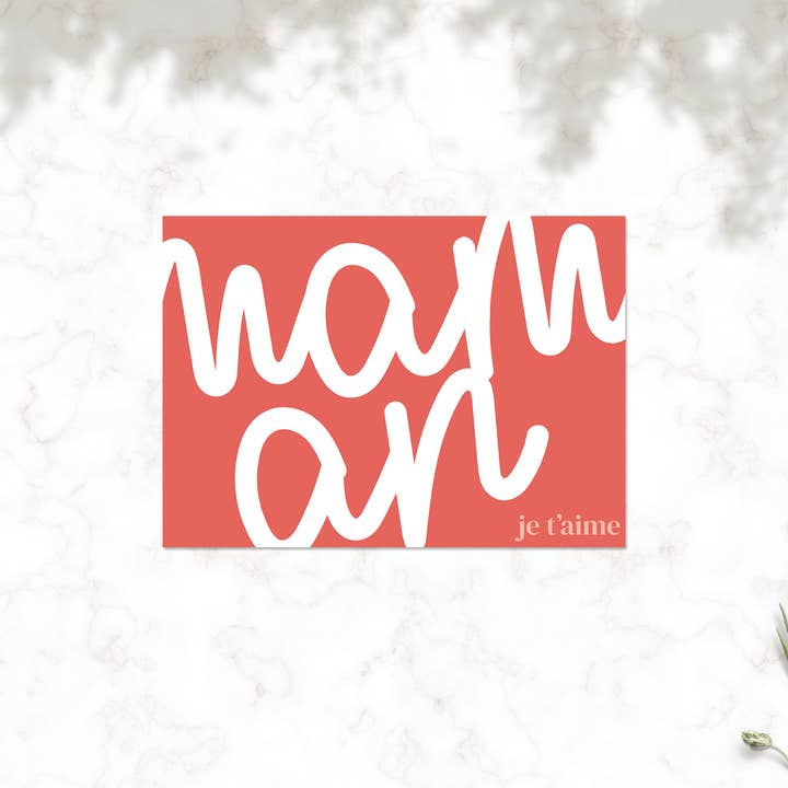 Biglietto - Mamma Je T'aime per la vendita all'ingrosso da parte di LES-ILLUSTRATIONS-DE-FIONA