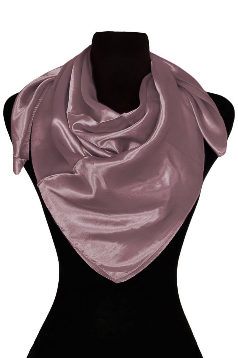 Cap Zone - Vente Écharpe – femme - Foulard carré brillant en satin polyester effet soie12