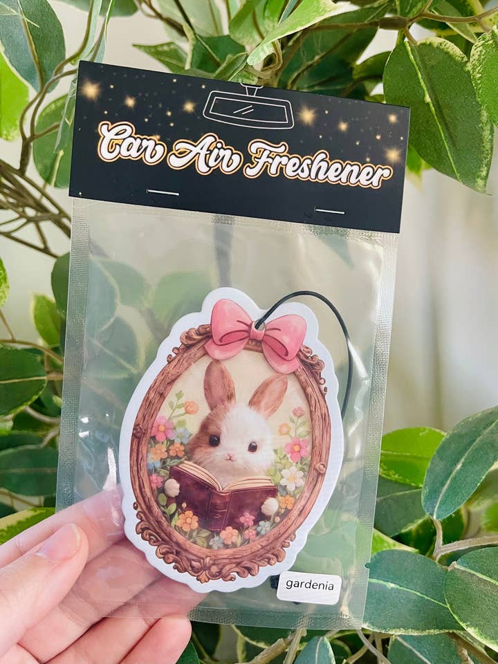 Vintage Bunny Frame Air Freshener for wholesale by Scents & Shenanigans Co