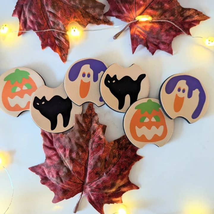 Sweet Bean Candle Collective - Wholesale Car Coaster - Unisex - Halloween Sugar Cookie Car Coasters2