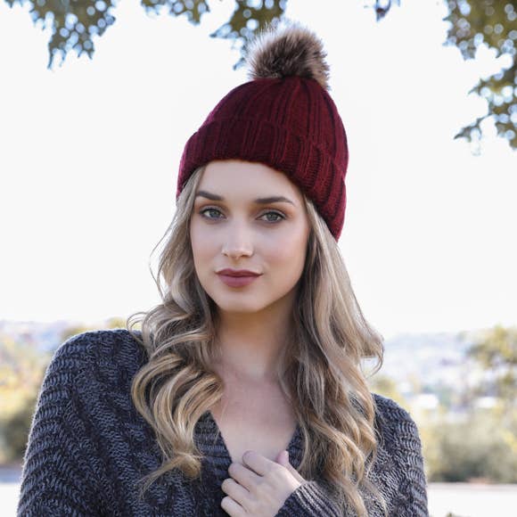 Leto Accessories - Wholesale Beanie - Women's - Winter-Ready Ribbed Faux Fur Beanie 🧶 – Wholesale Supplier5