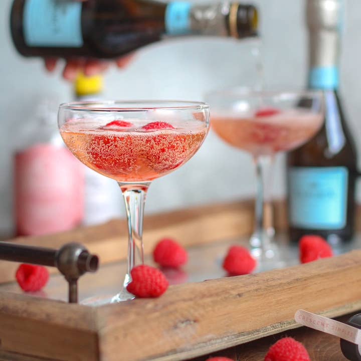 Crescent Simples - Wholesale Cocktail Mix/Syrup - Raspberry Rose Simple Syrup2