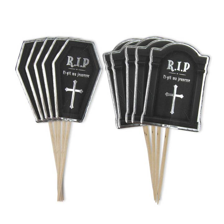 Tim&Puce Factory – wholesale Cake/cupcake topper – PICS A COCKTAIL RIP X 10