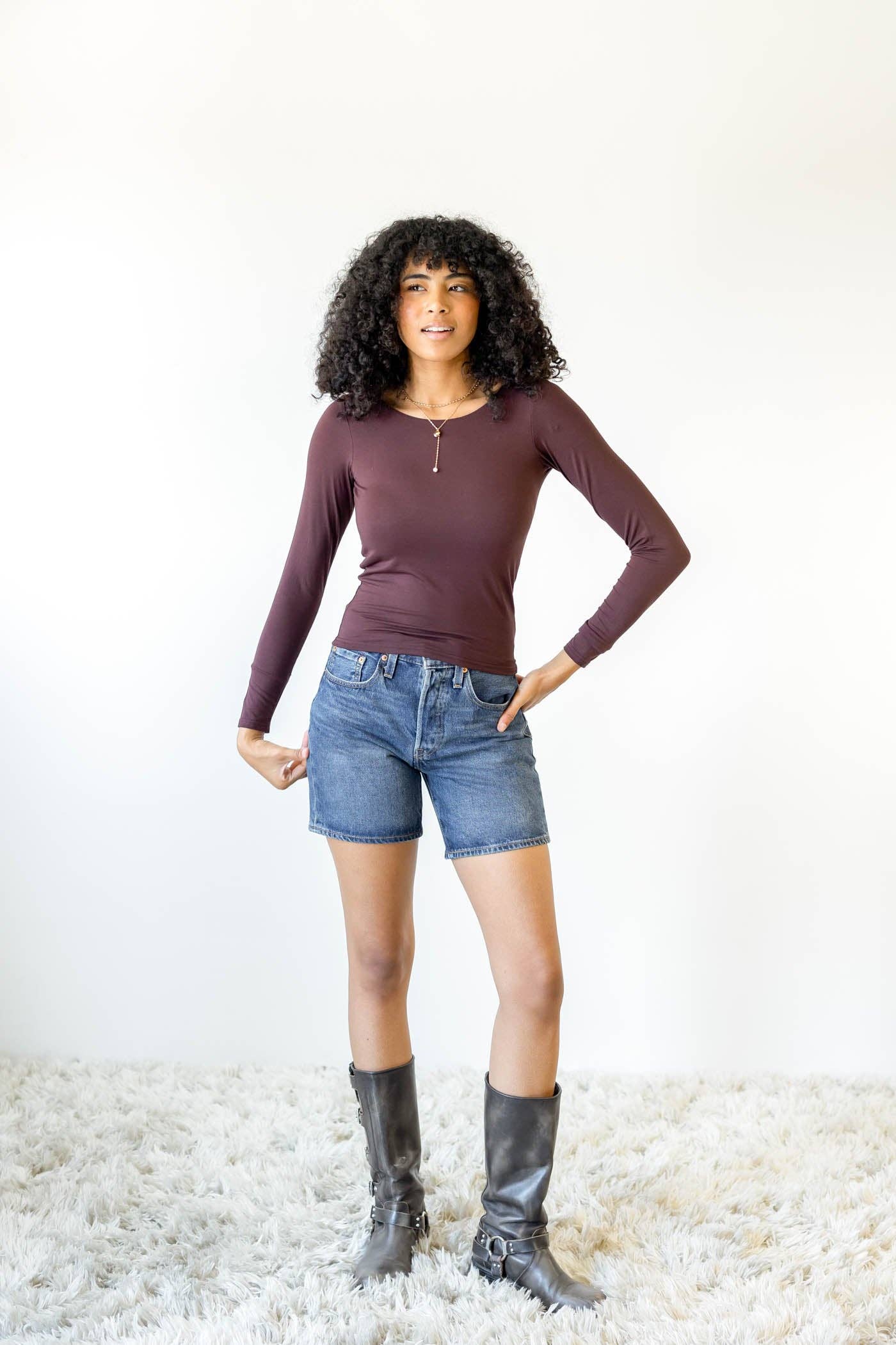 Nectar Clothing - Wholesale Gebreide top - Dames - Eenvoudige Rugloze Top met Lange Mouwen9