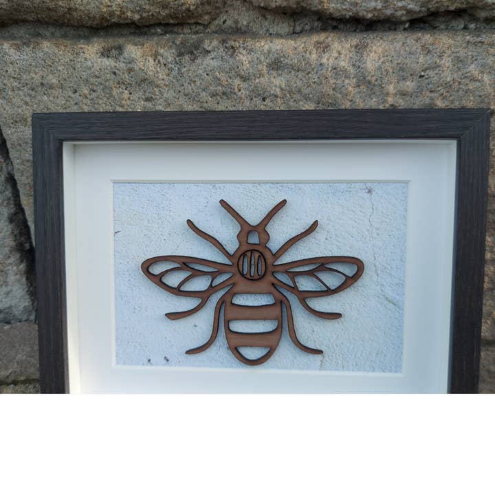 Framed Bee for wholesale by Woozlewood