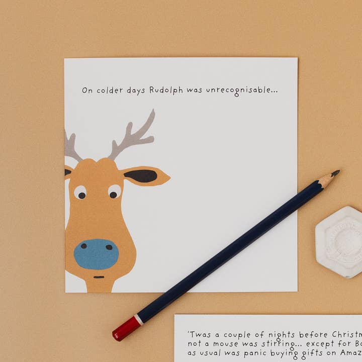 Biglietto natalizio Rudolph per la vendita all'ingrosso da parte di Not at all Jack