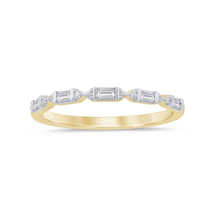 0,20 CTW Baguette Lab Diamant Kvinders Ring 14K Guld for engroshandel hos White Rock