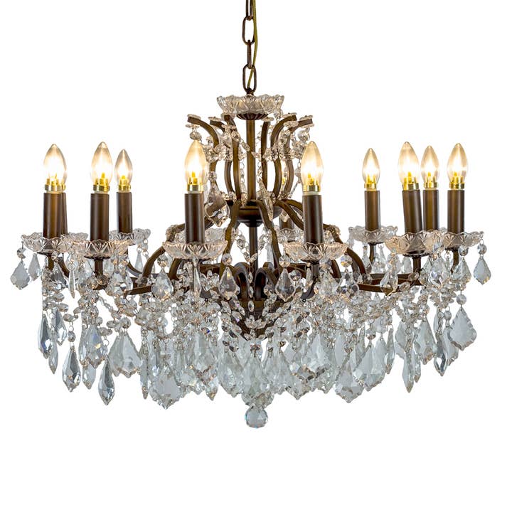 McGowan & Rutherford Ltd - Wholesale Chandelier/hanging light - Large 12 Branch Bronze Shallow Chandelier0