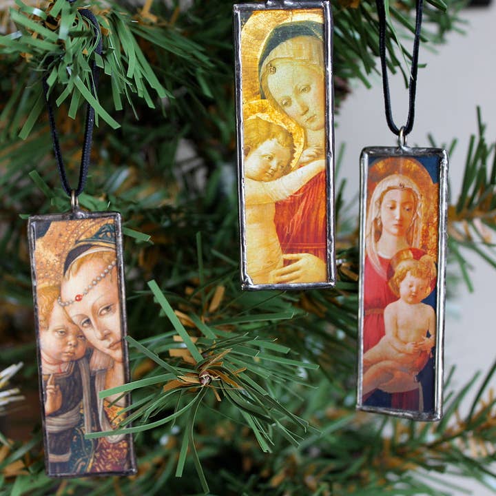 Homestyle Charlie – wholesale Ornament set – Madonna and Child Ornaments: Set of 3 misc3