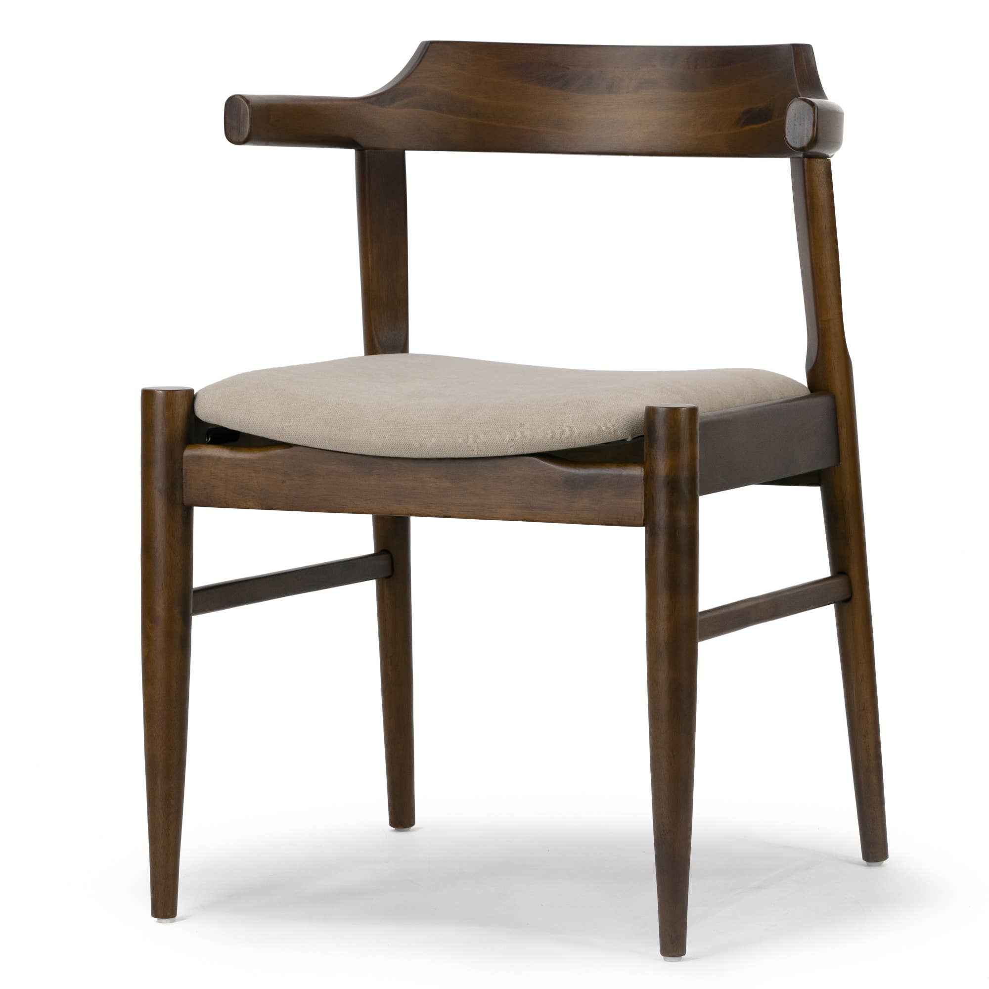 Glamour Home - Wholesale Chair - Set of 2 Atlas Retro Modern Curved Back Wood Chairs4