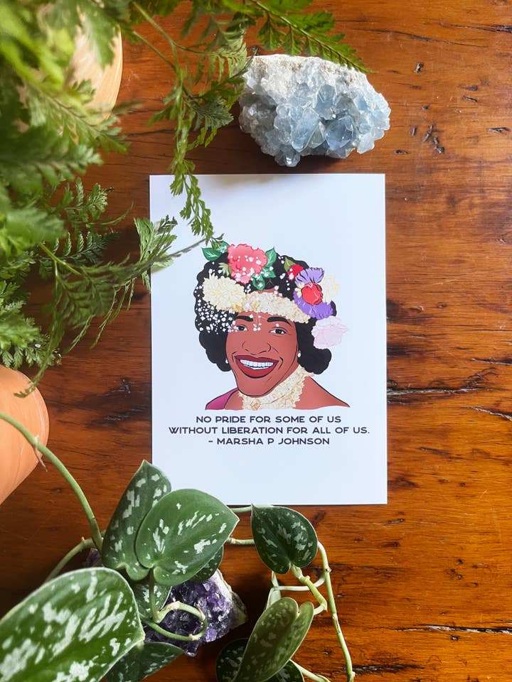 Marsha P Johnson: LGBTQ Pride Art Print voor wholesale door Fabulously Feminist