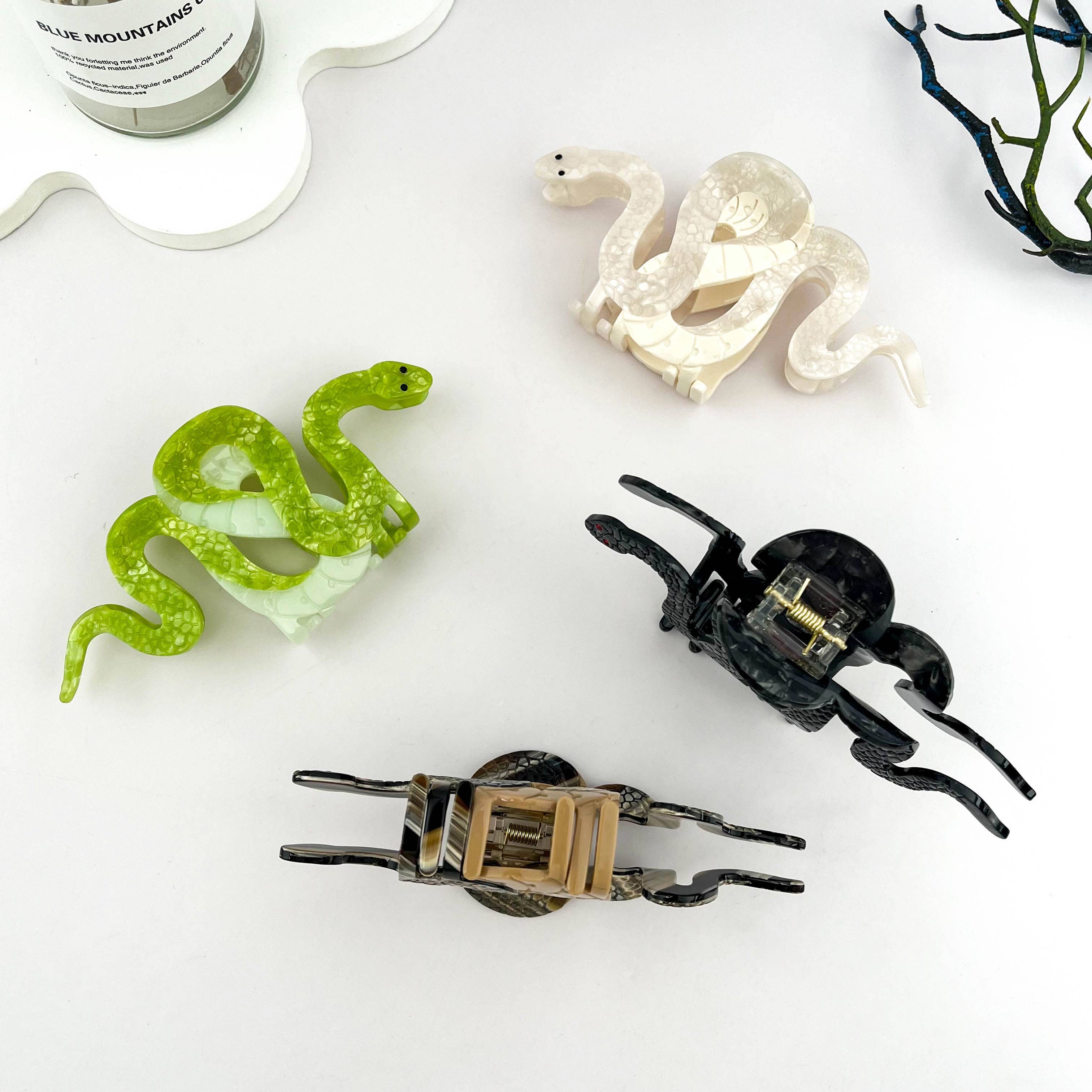 mildstyles - Wholesale Hair Clip - Women's - Two-color Snake Hair Clip, Acetate Animal Claw Clip3