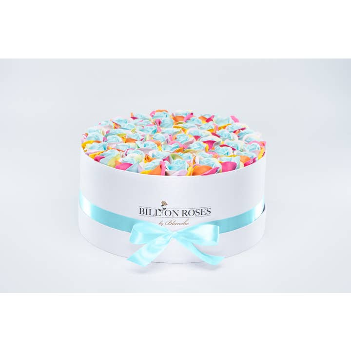 Billion Roses by Blanche - Wholesale Artificial Flowers - Große und Weiße Box mit Ewigen Rosen