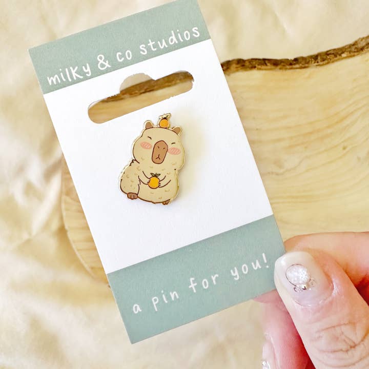 Capybara - Enamel Pin for wholesale by Milky & Co. Studios