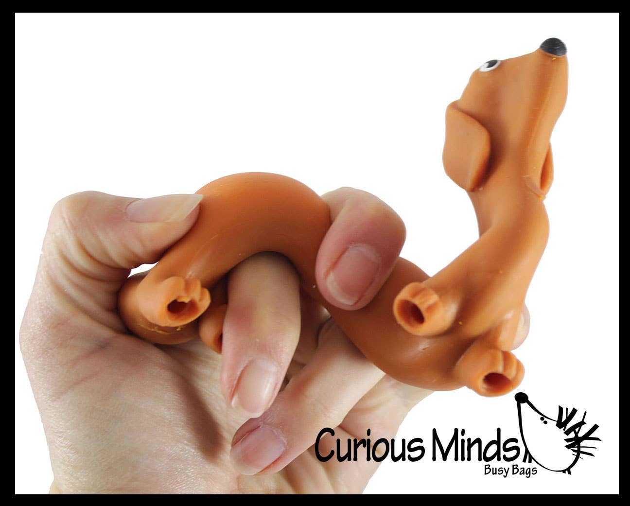 Curious Minds Toys – wholesale Squishy toy – Kids & Baby – 1 Stretchy Weiner Dog Crushed Bead Sand Filled - Doggy Lover11