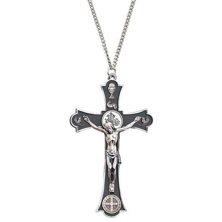 Jet Saint Benedict Holy Mass Pendant for wholesale by Christian Brands Catholic