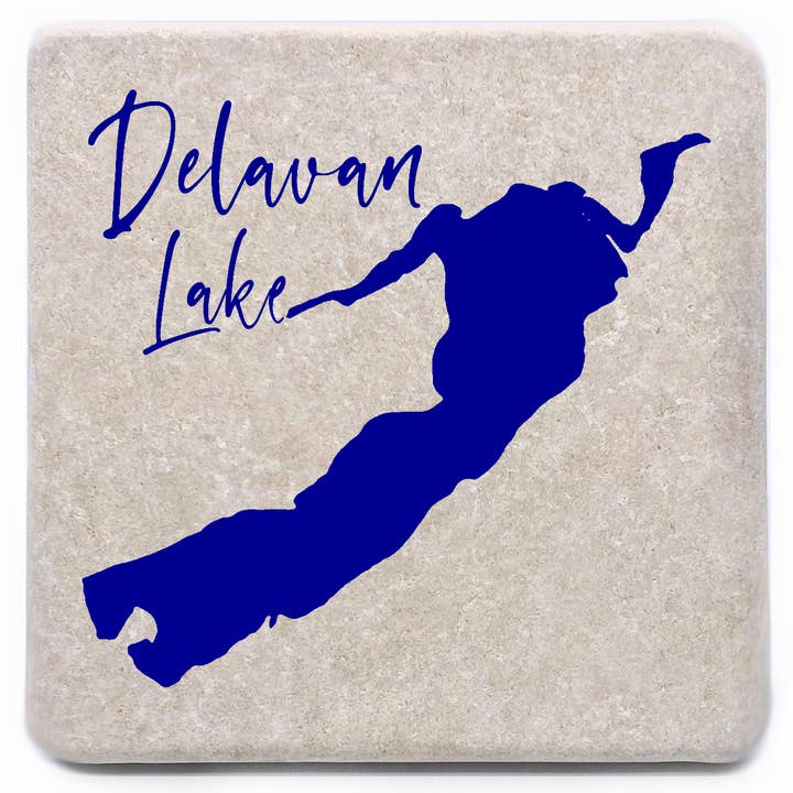 Delavan Lake Marble Coaster (In Wisconsin) for wholesale by Noomoon