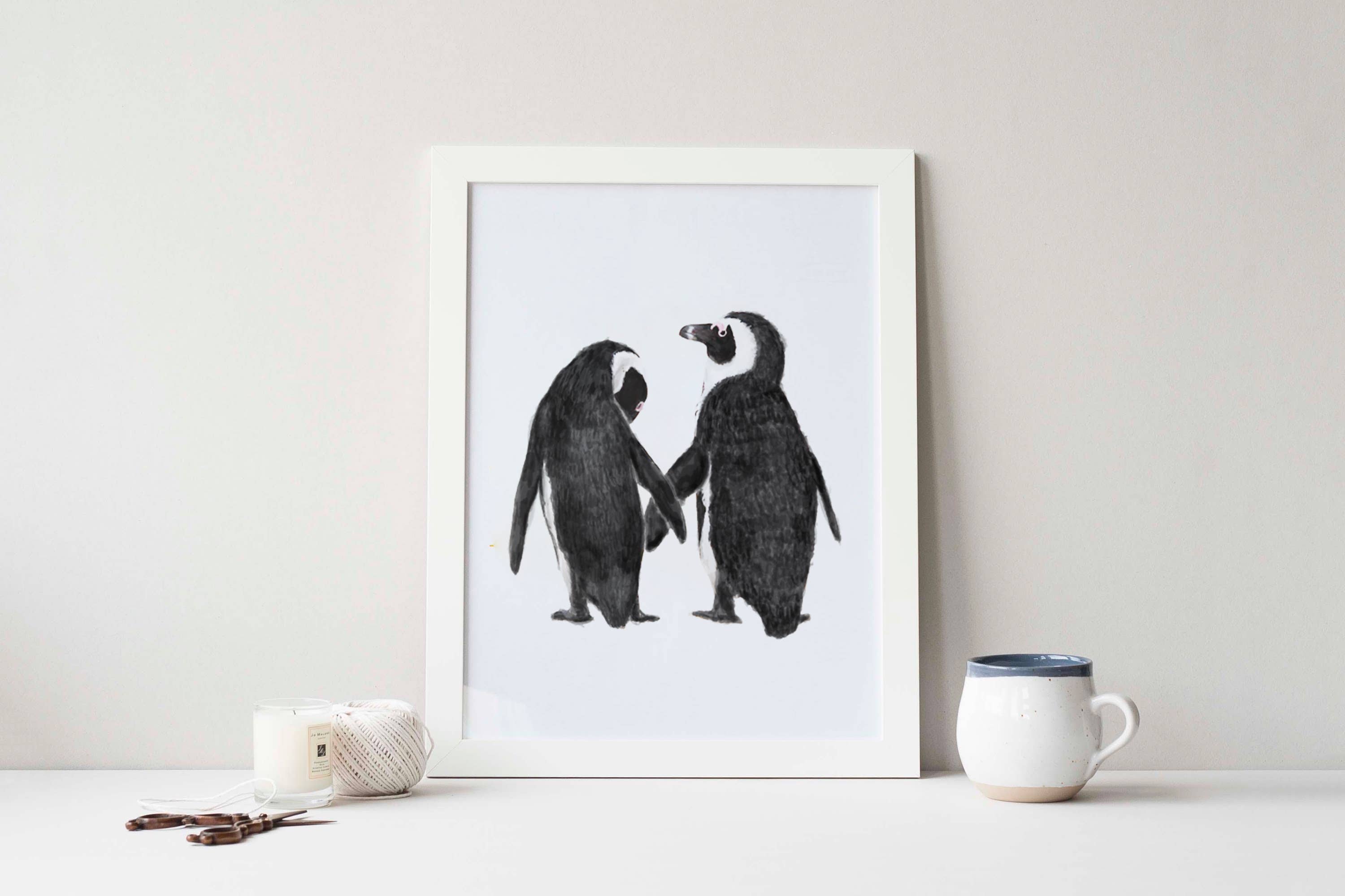 Triple Studio - Wholesale Art Print - Penguins in Love Art Print | Wedding & Anniversary Gift2