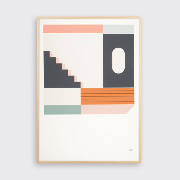 Luogo 2, Stampa d'arte architettonica per la vendita all'ingrosso da parte di Tom Pigeon