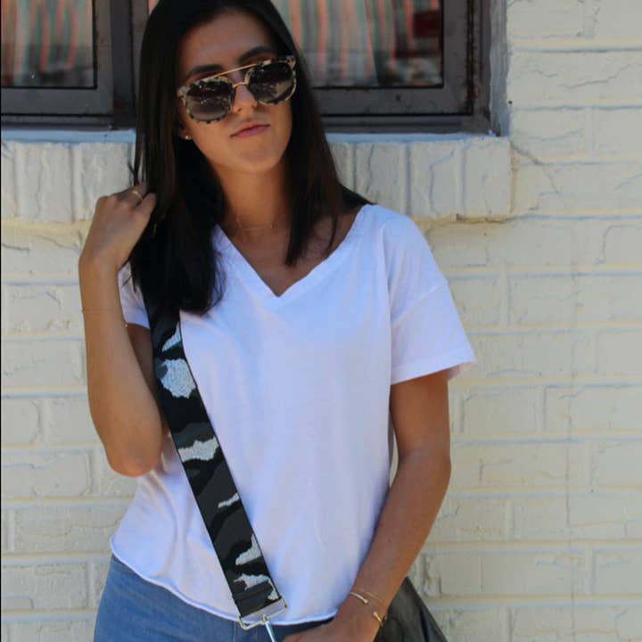 Sangle de sac camouflage 2" - Ferrures argentées pour la vente par AHDORNED