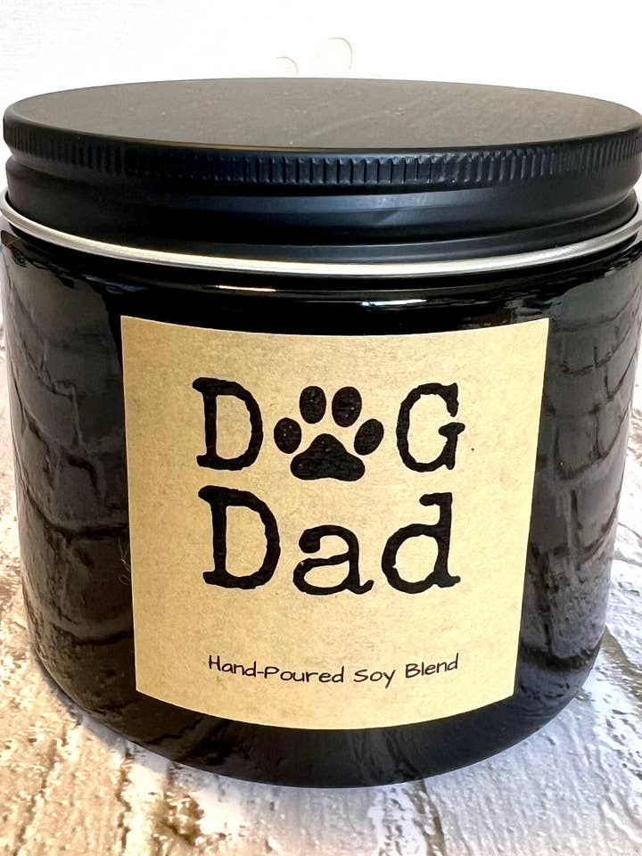 Dog Dad | Pet Themed Coconut-Soy Candle 12oz for wholesale by Riley Roo Candles