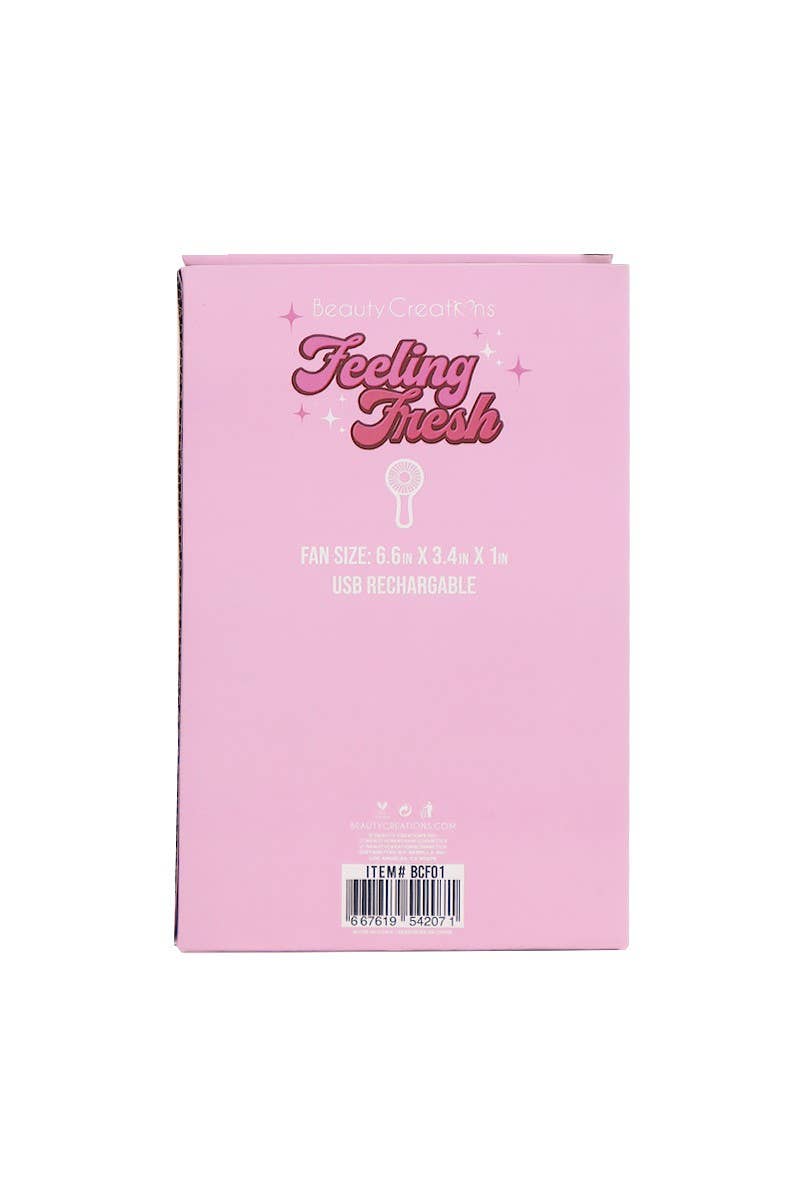 PINEAPPLE Beauty - Wholesale Handheld Electric Fan - Beauty Creations BCF01 Portable Fan Feeling Fresh Pink - 6pc4