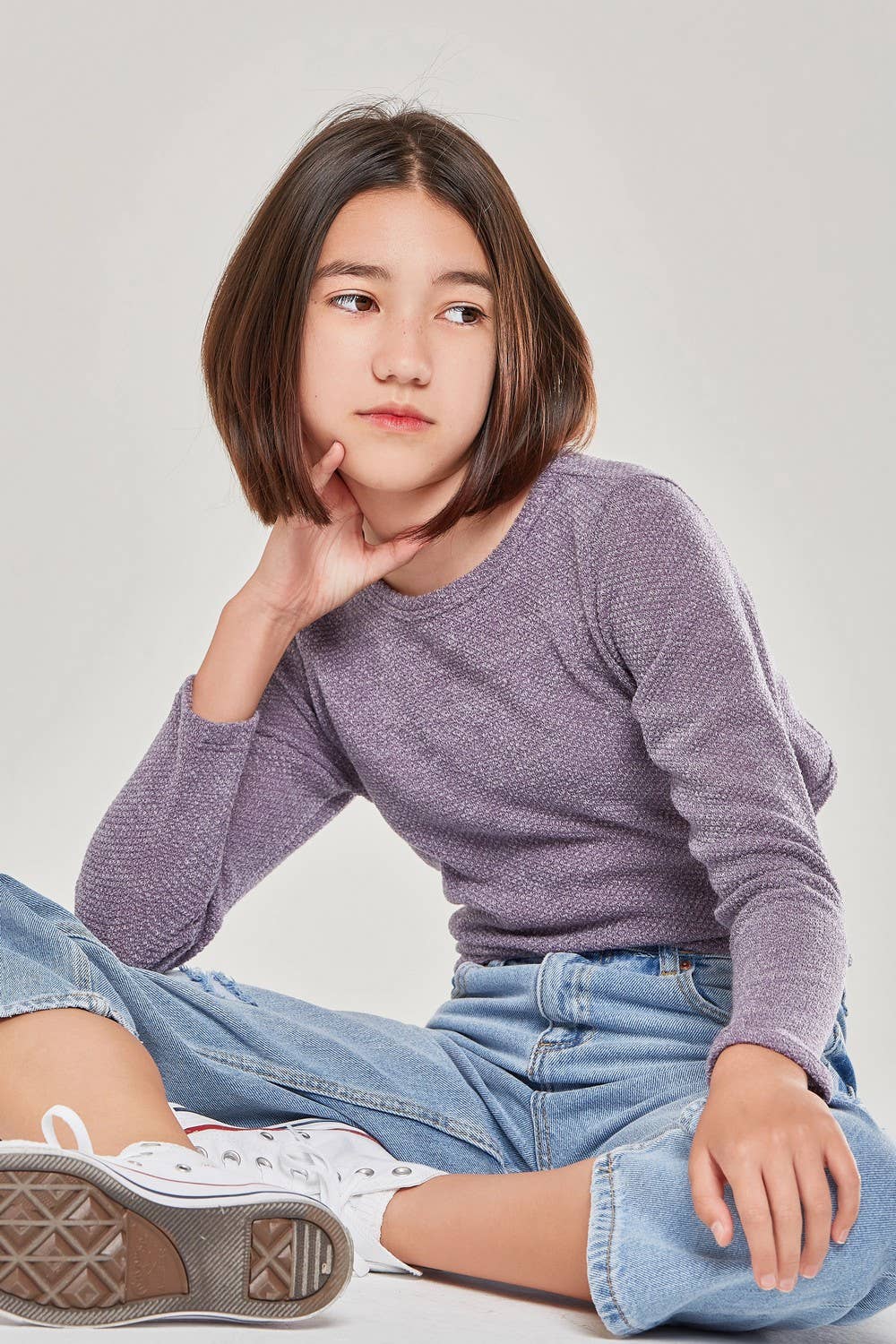 Good Girl - Vendita all'ingrosso Maglione tricot - Bambini - Maglione lavorato a maglia grossa con laccetti aperti sul retro1