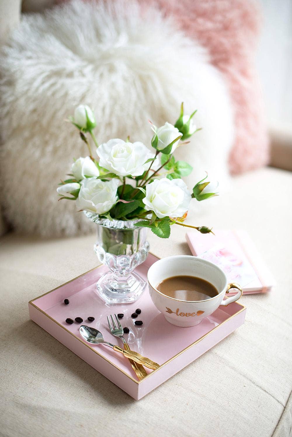 A&B Home Group Inc. - Wholesale Artificial Plant - 6.5x3.5x25"H Rose Spray - White7