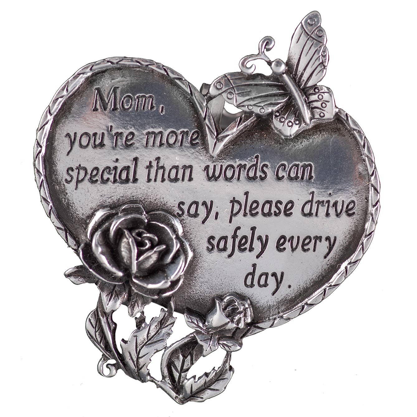 Abbey + CA Gift – wholesale Dekorativ berlock för bil – Dam – Mamma Hjärta Visir Clip1