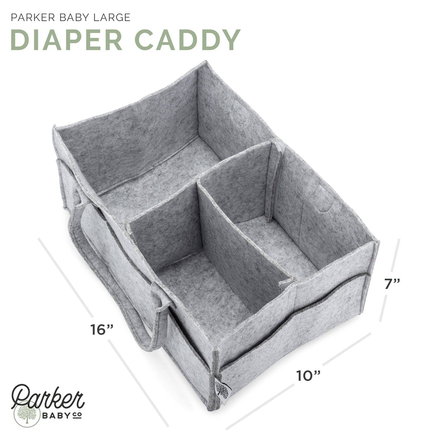 Parker Baby Co. – wholesale Nappy caddy – Baby – Diaper Caddy in Gray12