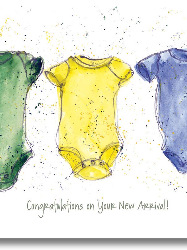 Onesies, Twosies, Triootjes voor wholesale door WORDS & WATERCOLORS BY PEG CONLEY