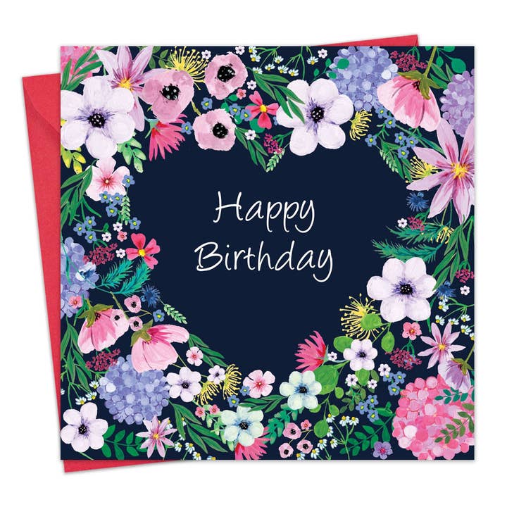 Womens Happy Birthday Card for Her - Mixed Floral for wholesale by Twizler Ltd