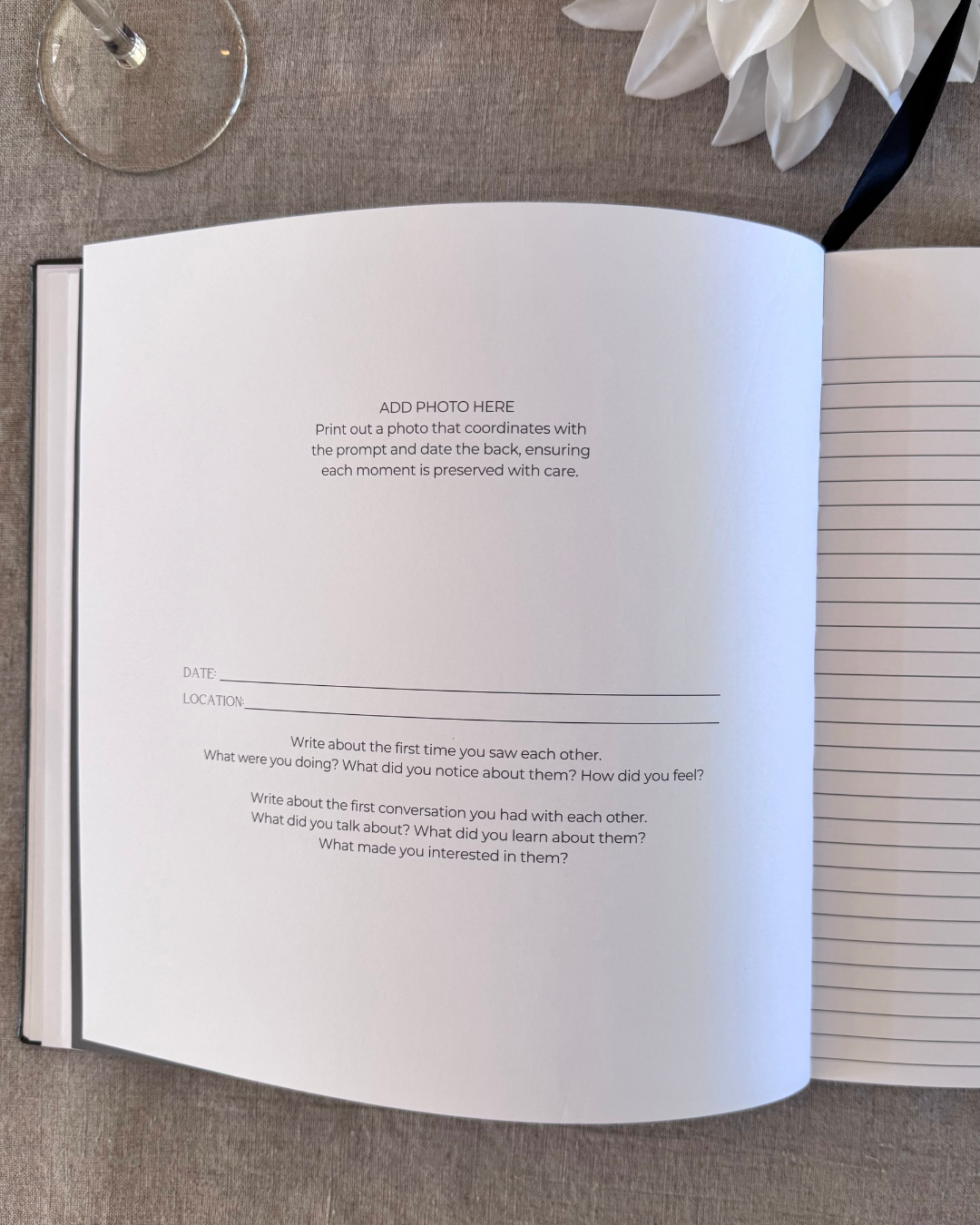 Premium Ivory Leather "Two Hearts - A Love Story" Couples Journal for wholesale on Faire8