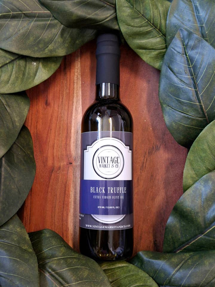 Huile d'olive extra vierge à la truffe noire 375 ml/12,68 oz pour la vente par Vintage Market & Co