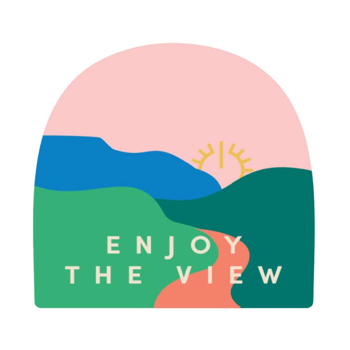 Enjoy the View Self-Care Sticker for wholesale by Set It Down