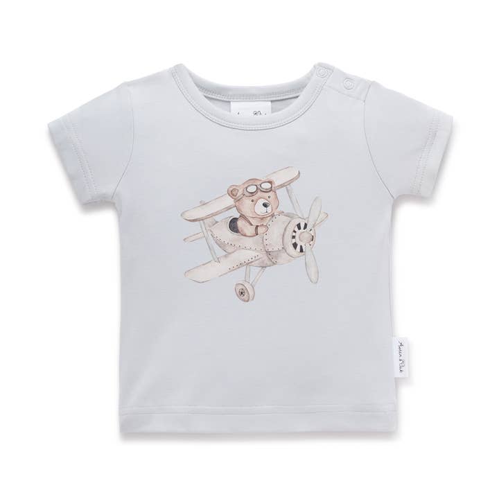 Flying Oli Bear Print Tee for wholesale by Aster & Oak